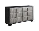 ACME Nicola DRESSER Silver PU & Black Finish BD01430