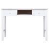 Writing Desk White 43.3"x17.7"x29.9" Wood