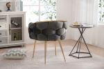 Luxury modern simple leisure velvet single sofa chair bedroom lazy person household dresser stool manicure table back chair black