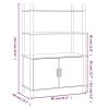 Highboard Black 31.5"x15.7"x47.6" Engineered Wood