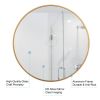 20" Wall Circle Mirror for Bathroom, Gold Round Mirror for Wall, 20 inch Hanging Round Mirror for Living Room, Vanity, Bedroom