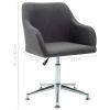 Swivel Office Chair Dark Gray Fabric