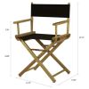 18" Director's Chair Natural Frame-Black Canvas