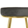 Modern 30inch Bar Stools, Bar Dining Chairs with Velvet Upholstered Back and Seat Cushions for Dining Room, Home Bar, Set of 2