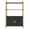 Highboard Black 31.5"x15.7"x47.6" Engineered Wood