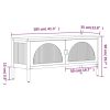 TV Cabinet Black 41.3"x13.8"x19.7" Glass and Steel