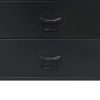Chest of Drawers Metal Industrial Style 30.7"x15.7"x36.6" Black