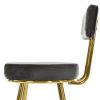 Modern 30inch Bar Stools, Bar Dining Chairs with Velvet Upholstered Back and Seat Cushions for Dining Room, Home Bar, Set of 2