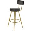 Modern 30inch Bar Stools, Bar Dining Chairs with Velvet Upholstered Back and Seat Cushions for Dining Room, Home Bar, Set of 2