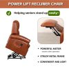 Lehboson Lift Chair Recliners, Electric Power Recliner Chair Sofa for Elderly, (Caramel)