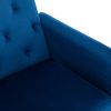COOLMORE Velvet Accent Chair with Adjustable Armrests and Backrest; Button Tufted Lounge Chair; Single Recliner Armchair with Ottoman