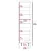 Cassidy Rectangle Tall Shoe Cabinet with Mirror White
