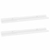 Wall Shelves 2 pcs High Gloss White 23.6"x3.5"x1.2"
