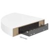 Floating Corner Shelves 2 pcs High Gloss White 9.8"x9.8"x1.5" MDF