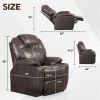 Lehboson Lift Chair Recliners, Electric Power Recliner Chair Sofa for Elderly Black