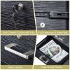 FCH Black Wood Grain Density Board Three Drawers Wooden Filing Cabinet