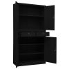 Office Cabinet Black 35.4"x15.7"x70.9" Steel