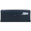 TREXM Storage Bench with 4 Doors and Adjustable Shelves; Shoe Bench with Removable Cushion for Living Room; Entryway (Antique Navy)