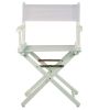 "18" Director's Chair White Frame-White Canvas"