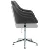 Swivel Office Chair Dark Gray Fabric