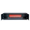 Living Room Furniture Modern Black Electric Fireplace TV Stand with Insert Fireplace;  without Remote and Timer