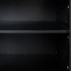 Farmhouse TV Stand; Wood Entertainment Center Media Console with Storage