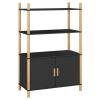 Highboard Black 31.5"x15.7"x47.6" Engineered Wood