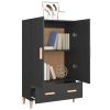 Highboard Black 27.6"x12.2"x45.3" Engineered Wood