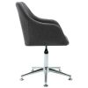 Swivel Office Chair Dark Gray Fabric