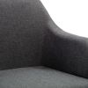Swivel Office Chair Dark Gray Fabric