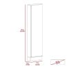 Cassidy Rectangle Tall Shoe Cabinet with Mirror Black Wengue