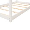 Twin Size Wooden House Bed; White(New)
