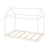 Twin Size Wooden House Bed; White(New)
