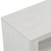 Off White Simple Style Manufacture Wood Nightstand with Gray Wood Grain Sticker Surfaces One Drawer for Bedroom Guest Room Children's Room