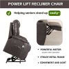 Lehboson Lift Chair Recliners, Electric Power Recliner Chair Sofa for Elderly Black