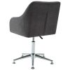 Swivel Office Chair Dark Gray Fabric