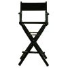 30" Director's Chair Black Frame-Black Canvas