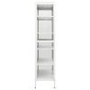 Display Cabinet White 35.4"x15.7"x70.9" Steel and Tempered Glass
