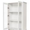 Modern Bookcase, 3-Tier Bookcase, Large Storage Shelves, Display Cabinet with LED Lights