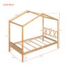 Twin Size Wood House Bed with Storage Space; Natural(OLD SKU: LP000001AAM)