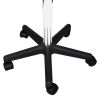 Office Stool Black Faux Leather