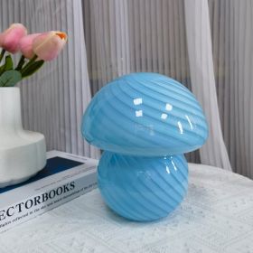 American Dimmable Glass Stripe Lamp (Option: European Use-Three Color Dark Blue Glass)