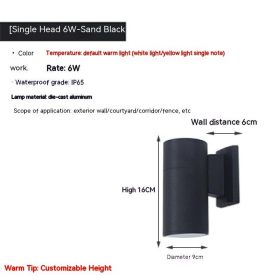 Waterproof Up And Down Spotlight (Option: Golden Light-Black Double Headed 224W)