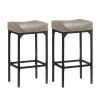 Bar stool set 2PC (White+Golden/Grey+Black)