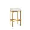 Bar stool set 2PC (White+Golden/Grey+Black)