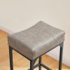 Bar stool set 2PC (White+Golden/Grey+Black)