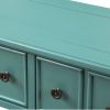 Rustic Entryway Console Table, 60" Long with two Different Size Drawers and Bottom Shelf for Storage