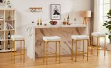 Bar stool set 2PC (White+Golden/Grey+Black)