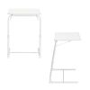 Adjustable TV Tray Table with Cup Holder;  Folding TV Dinner Table with 6 Height and 3 Tilt Angle Adjustments